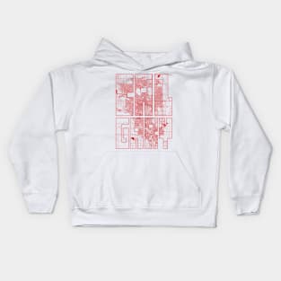 Calgary, Canada City Map Typography - Oriental Kids Hoodie